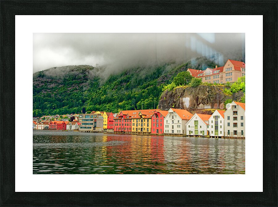 Bryggen in Bergen Picture Frame print