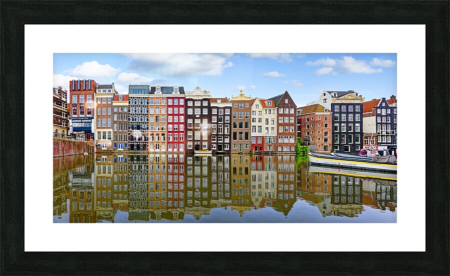 Building Reflections in Amsterdam Picture Frame print