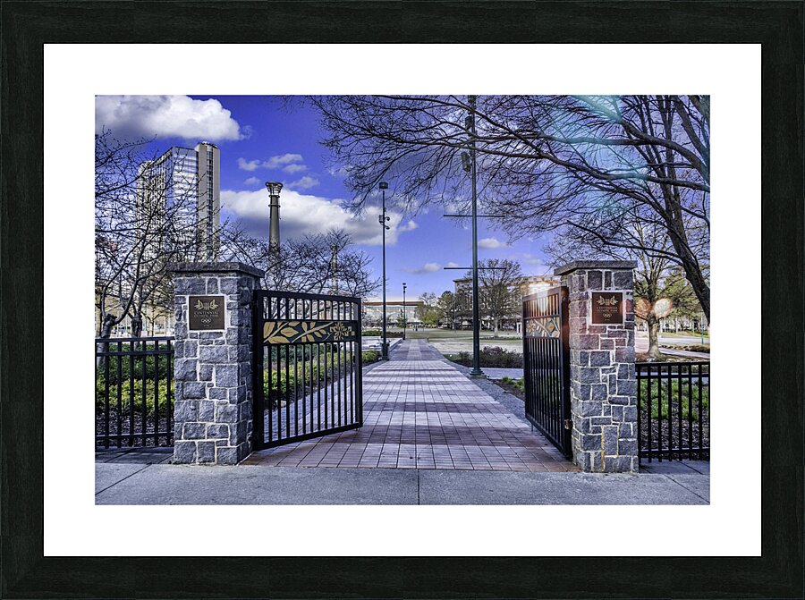 Gate to Olympic Centennieal Park Picture Frame print