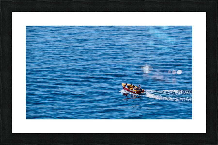 Family Boating in Avalon Bay Picture Frame print