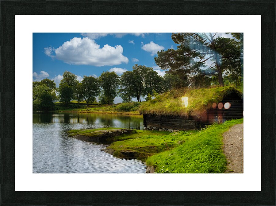 Sod Covered Homes in Sunnmore Museum in Alesund Norway Picture Frame print