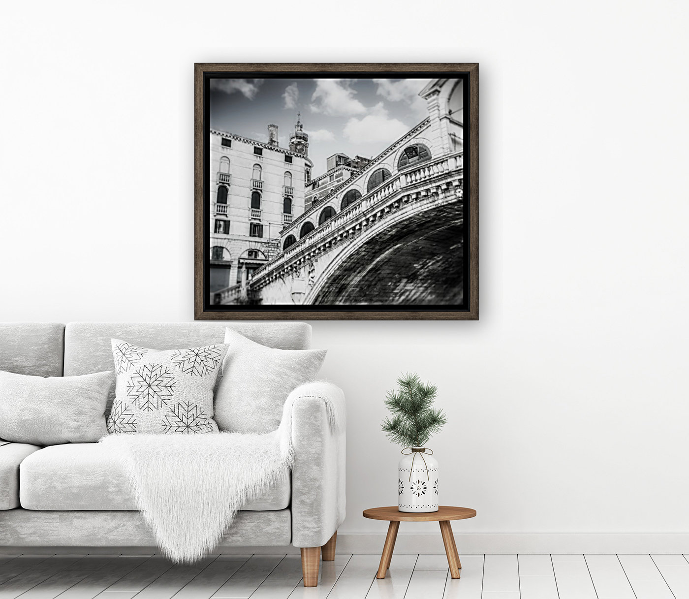 Rialto Bridge BW Reproduction