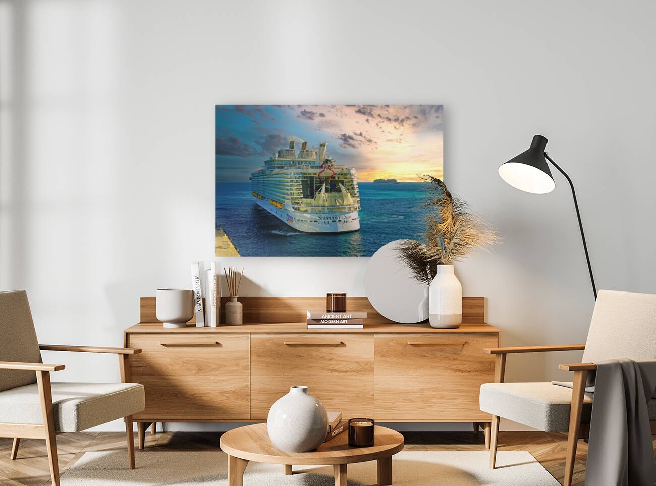 Symphony of the Seas Leaving CocoCay Reproduction