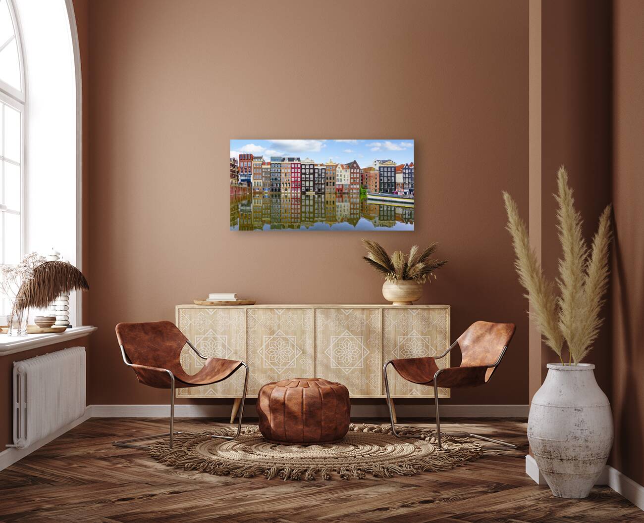 Building Reflections in Amsterdam Reproduction