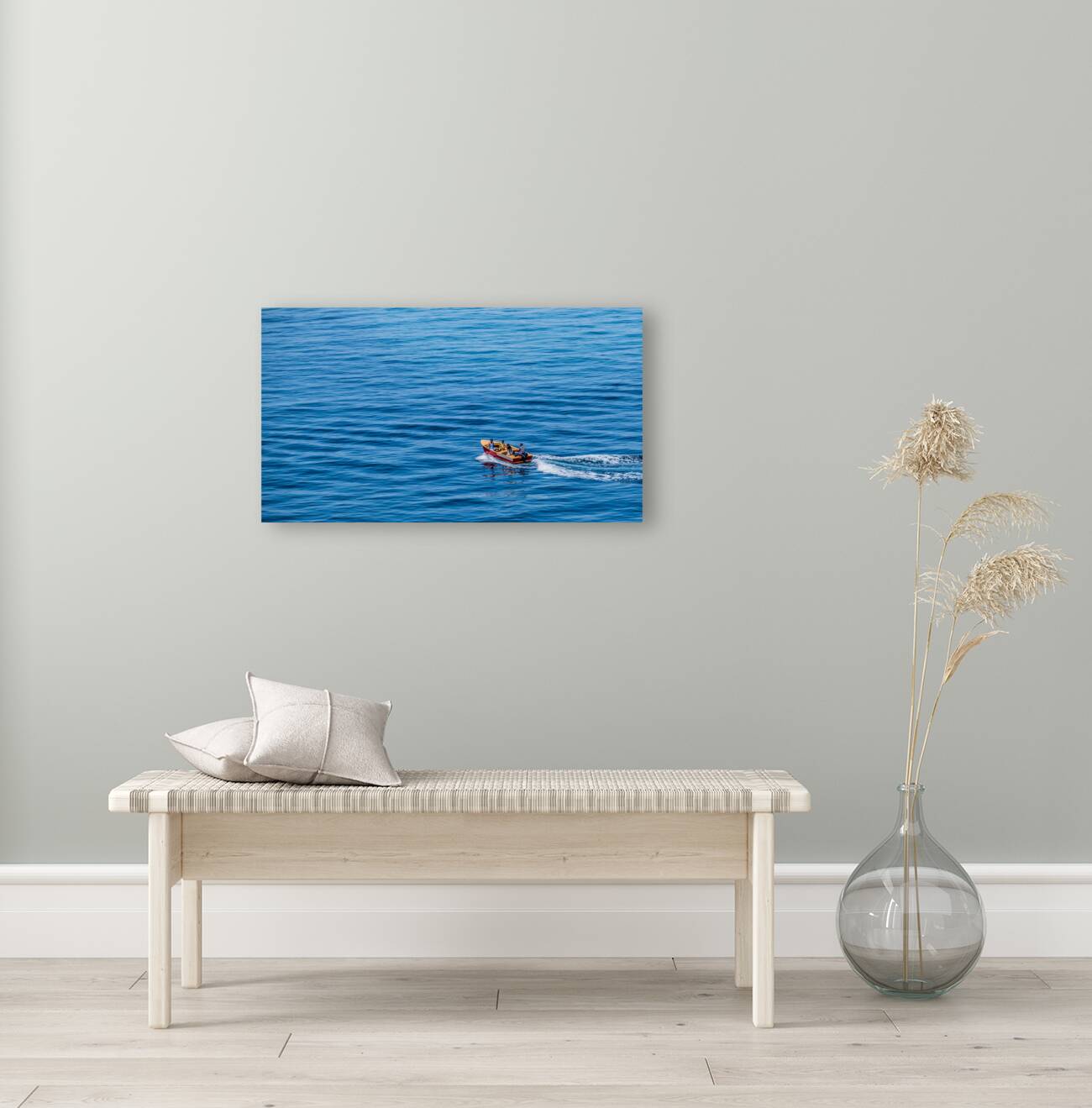 Family Boating in Avalon Bay Reproduction