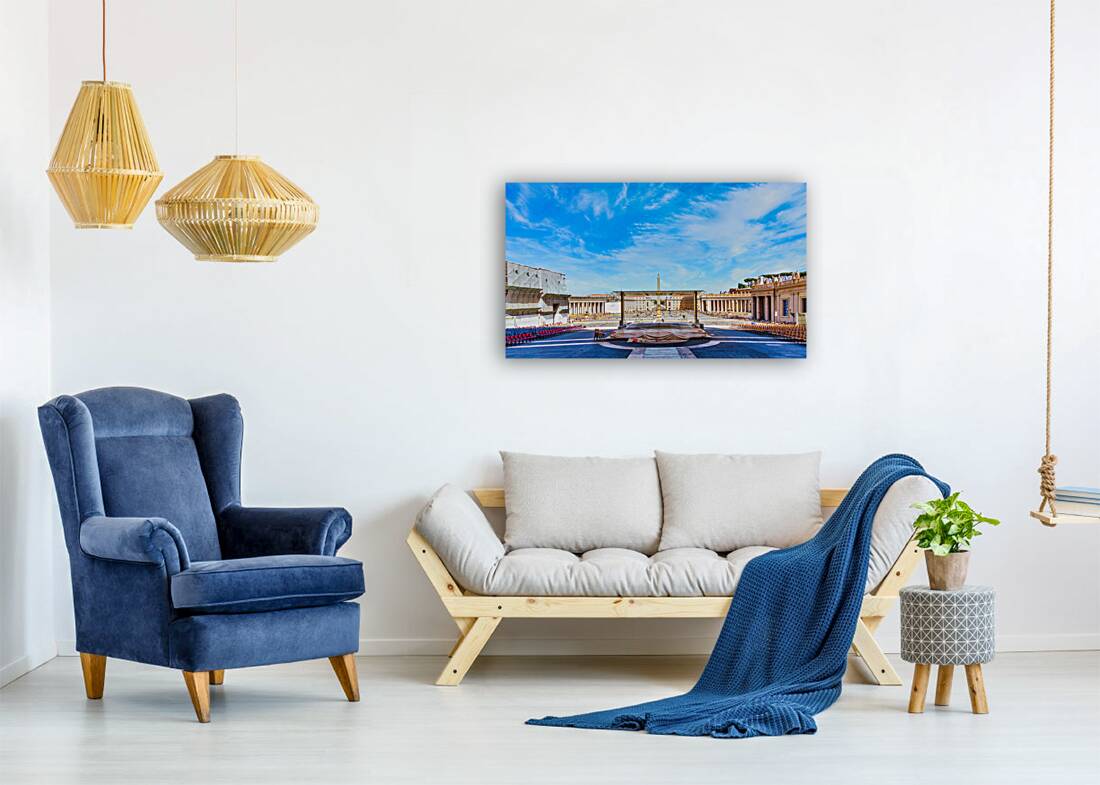 Plaza at Vatican Ready for Crowds Reproduction