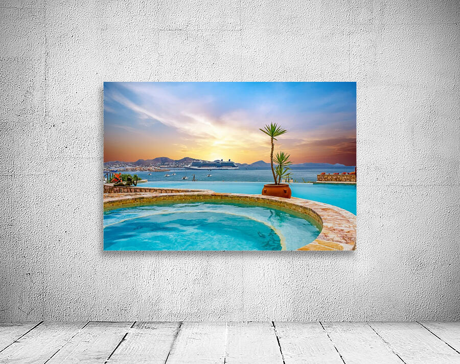 Past Infinity Cruise Ship Past Infinity Pool by Darryl Brooks Wall Art