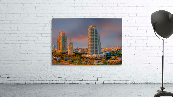 Dusk on Miami Beach Condos Wall Preview