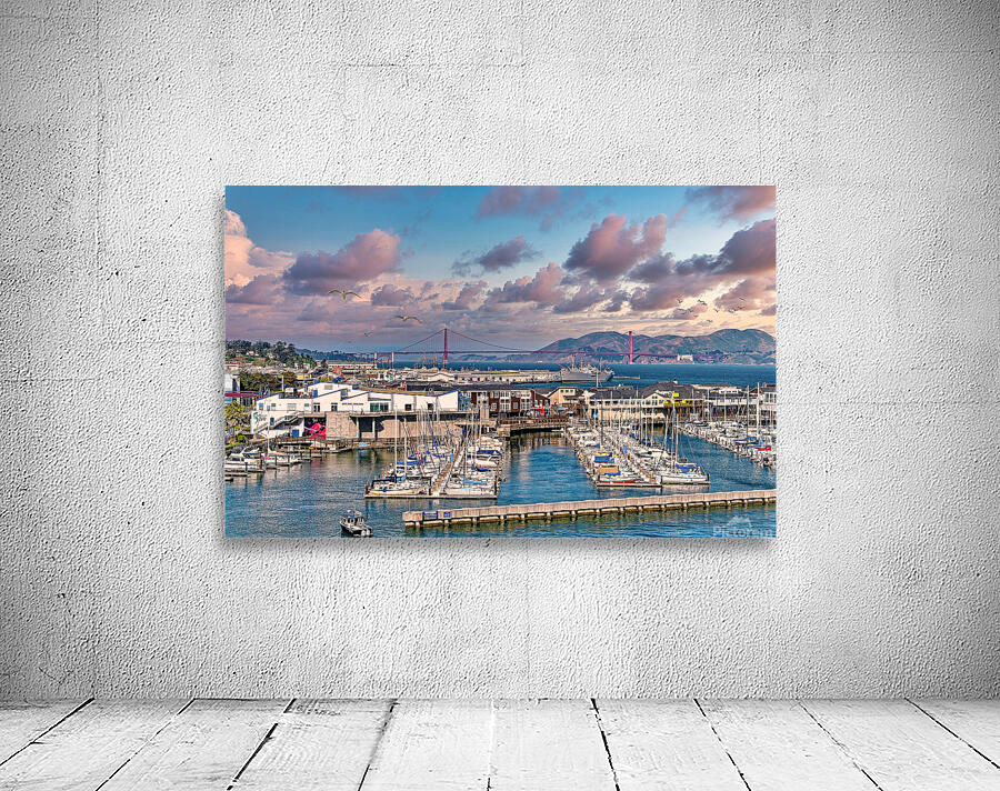 Marina at Pier 39 with Golden Gate Bridge Wall Preview