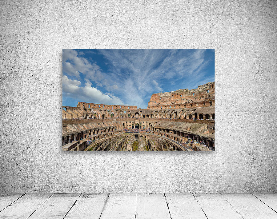 Roman Coloseum with Many Tourist Wall Preview