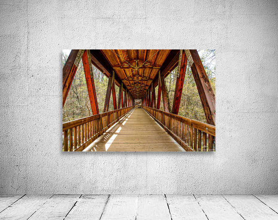 Wood Covered Bridge of Old Timbers by Darryl Brooks Wall Art