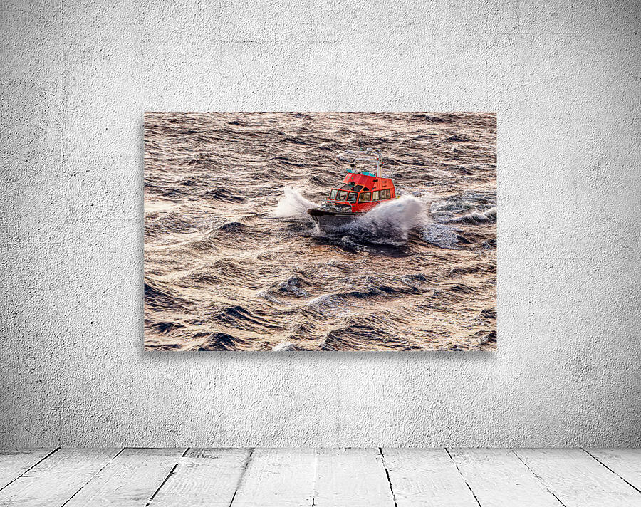 Pilot Boat with Cruise Ship Leaving Roatan Wall Preview