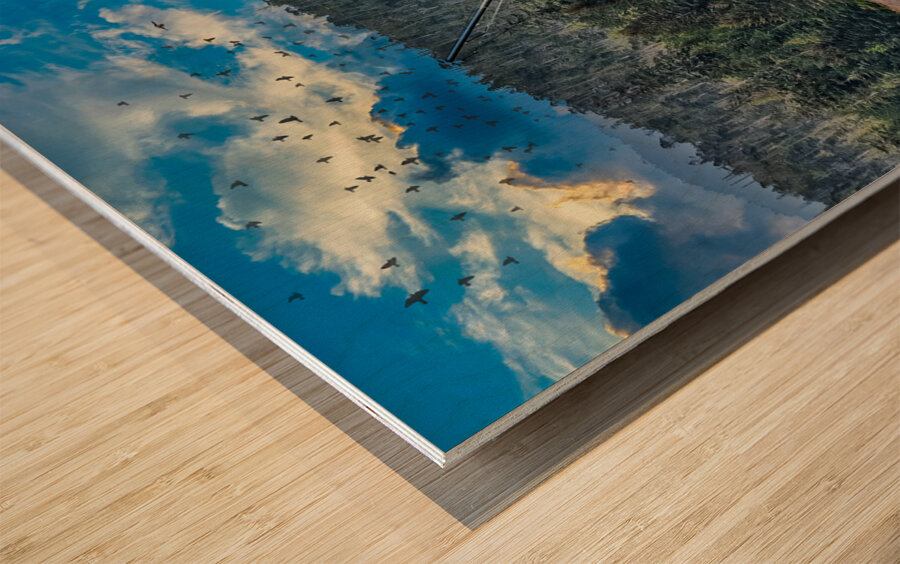 Shrimpers in Alaska  Wood print