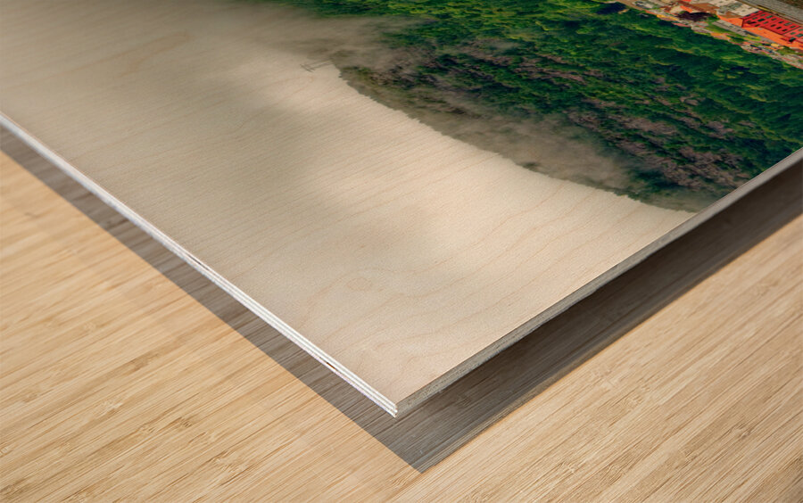 Bryggen in Bergen Wood print