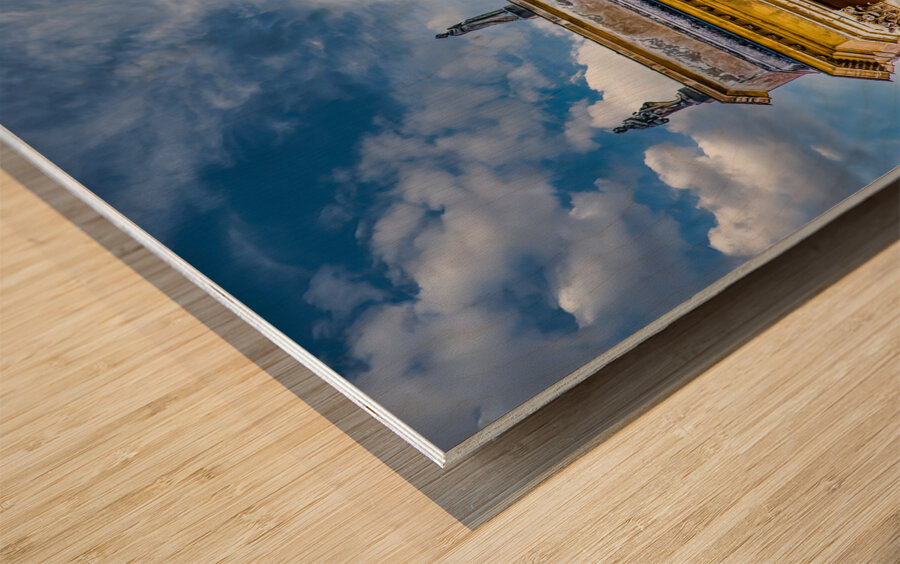 Ancient Columns and Saint Peters Basilica Wood print