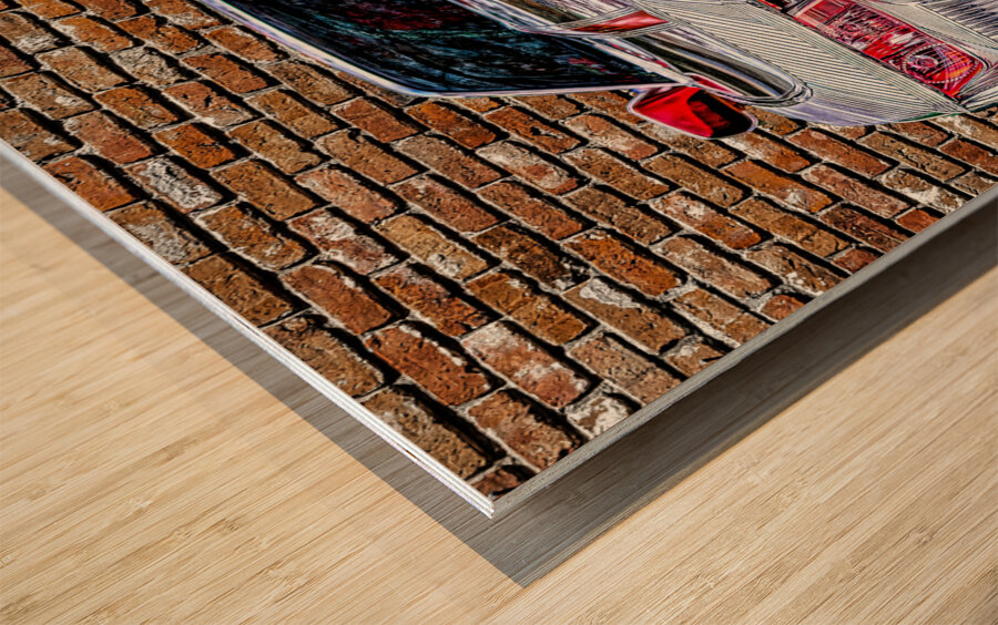 Old Brick Wall Different Colors Wood print