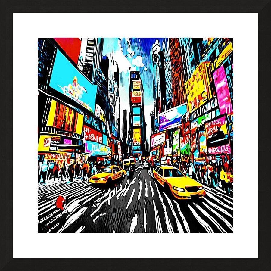 New York AI Style Picture Frame print
