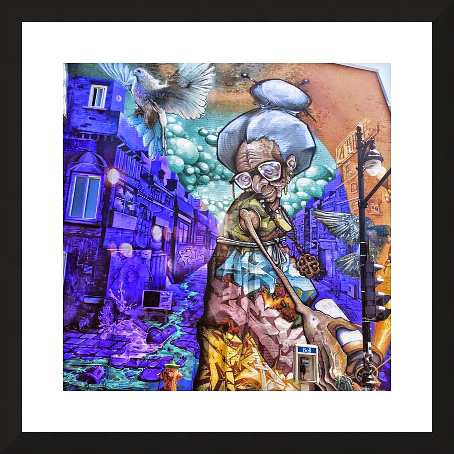 Old Lady of Le Plateau Picture Frame print