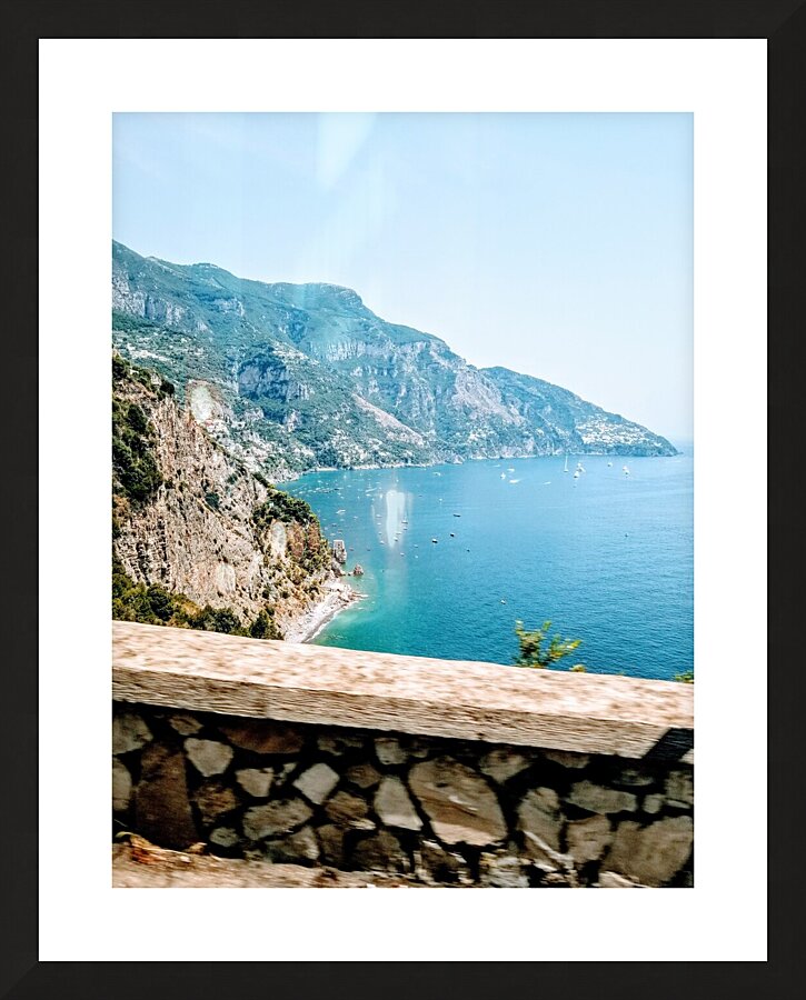 Turquoise Amalfi Views Picture Frame print