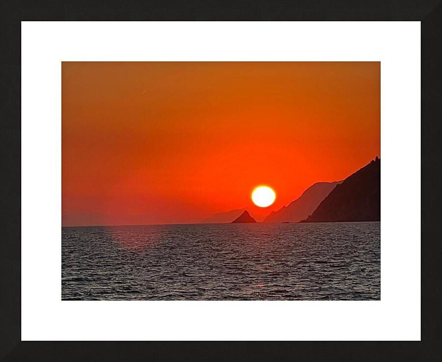 Sunset in Ponza Picture Frame print