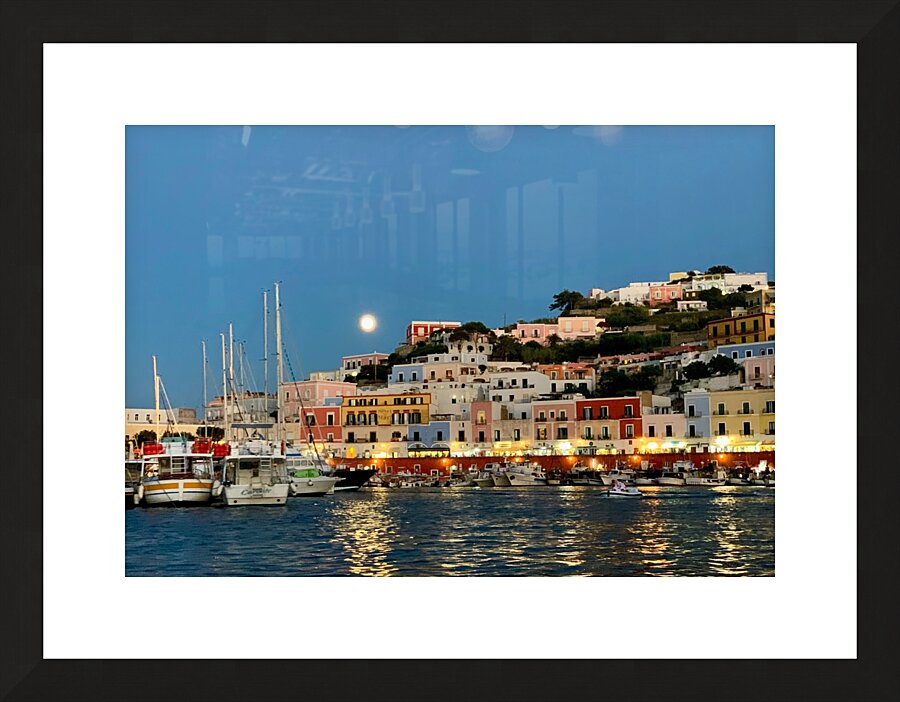 Full Moon Over Ponza Picture Frame print