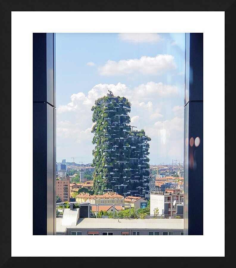 Milan View of Bosco Verticale Picture Frame print