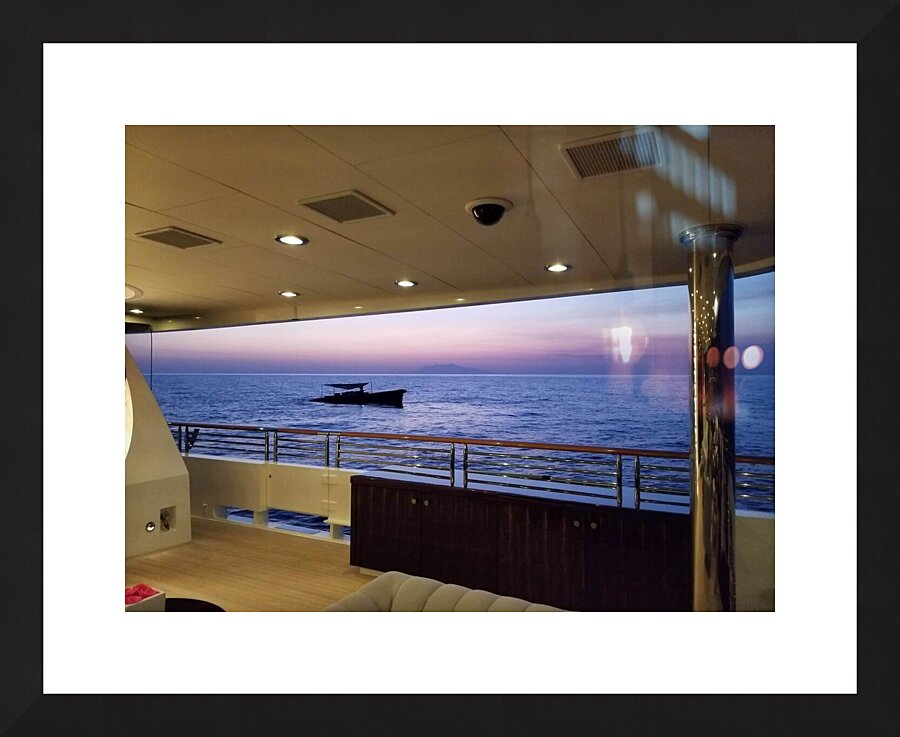 Boats On A Blue Sea Picture Frame print