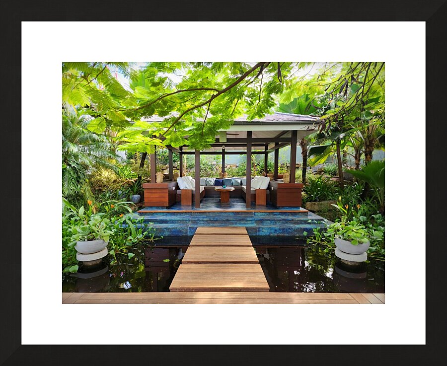 A peaceful Oasis Picture Frame print