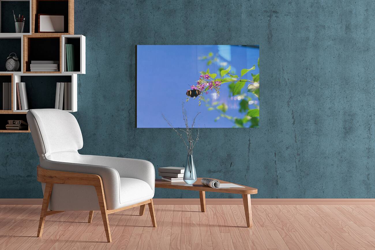 Black butterfly flower love Reproduction