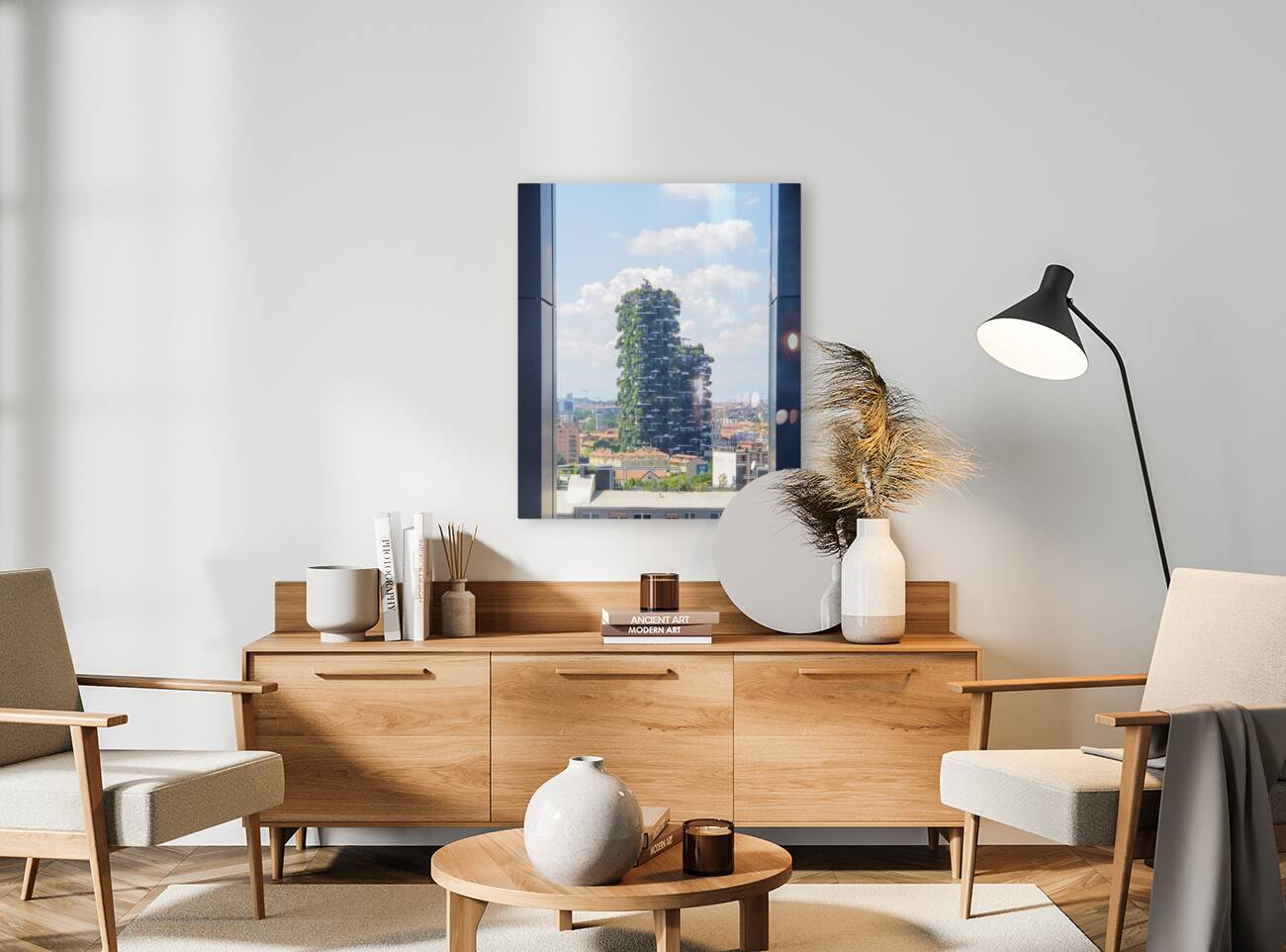 Milan View of Bosco Verticale Reproduction