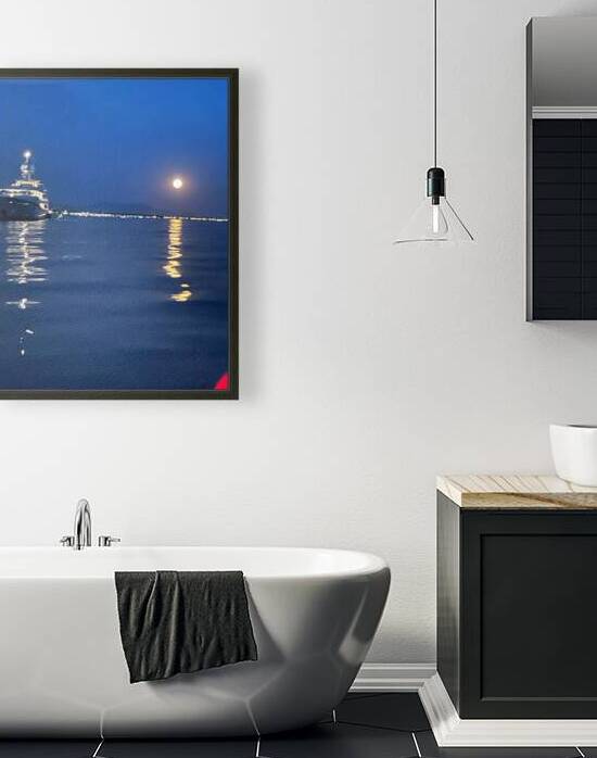 Sailing By A Full Moon Reproduction
