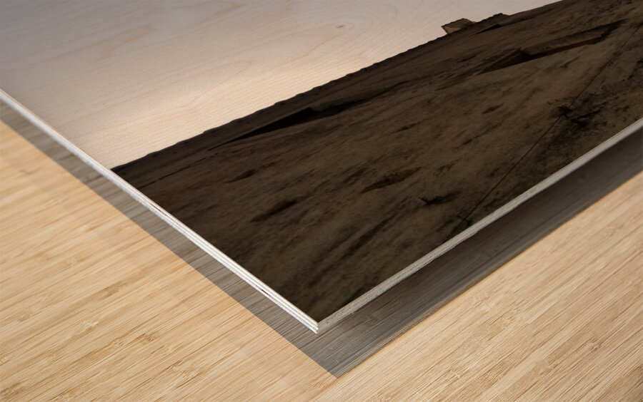 A City Built Amongst Mountains Wood print