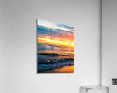 Sunset Over Gentle Waves At The Beach Acrylic Print