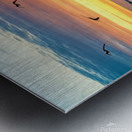 Sunset Over Gentle Waves At The Beach Metal print