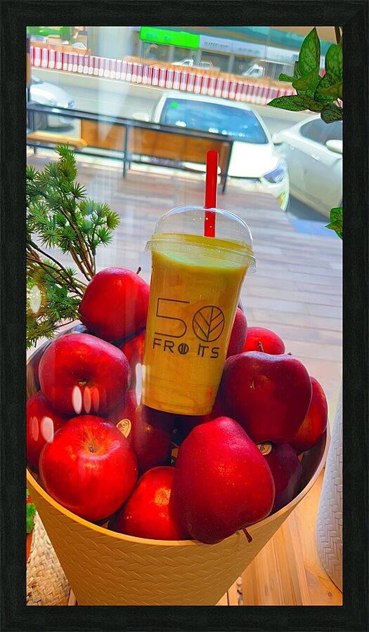 apple fruit in a cup Picture Frame print