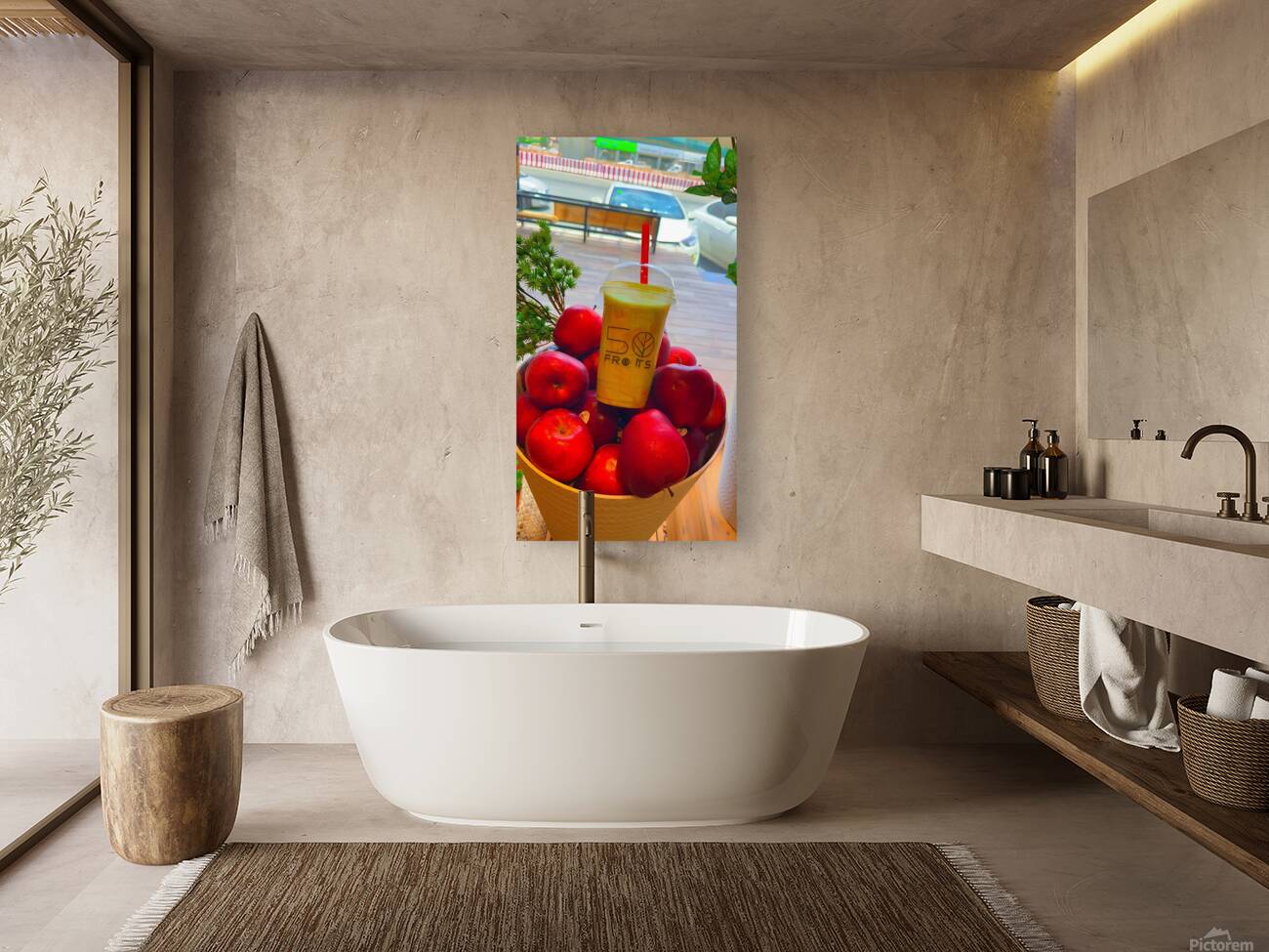 apple fruit in a cup Reproduction
