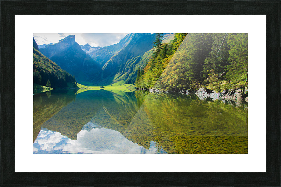 forest lake landscape Picture Frame print