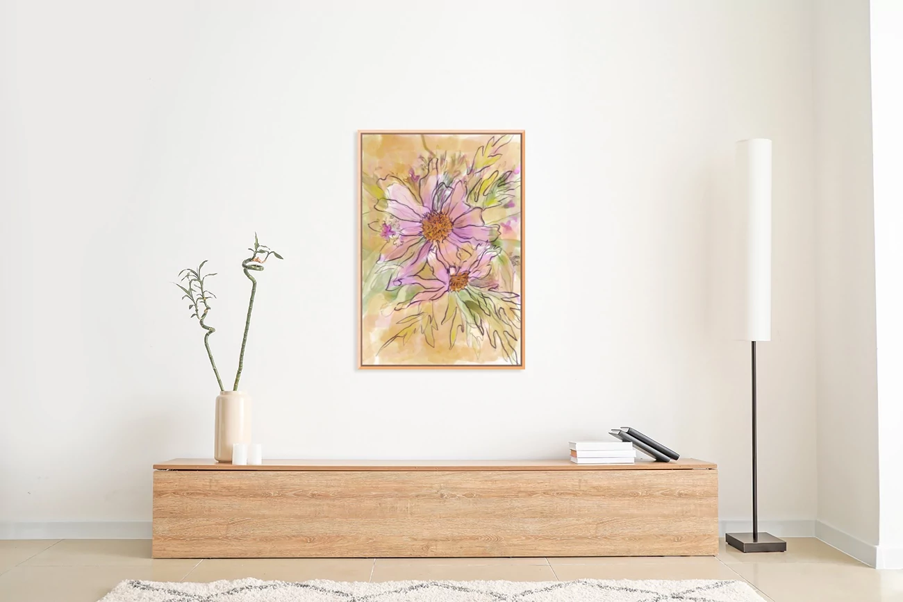 Cone Flower Garden Sketch Reproduction