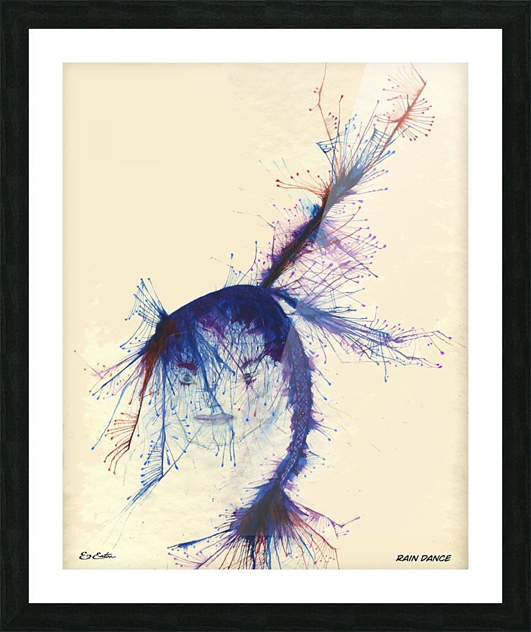 Frailed Feathers Picture Frame print