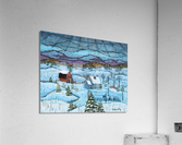 winter farm Acrylic Print