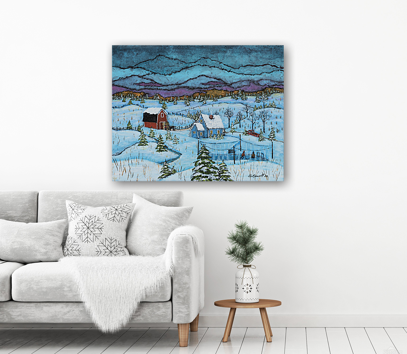 winter farm Reproduction