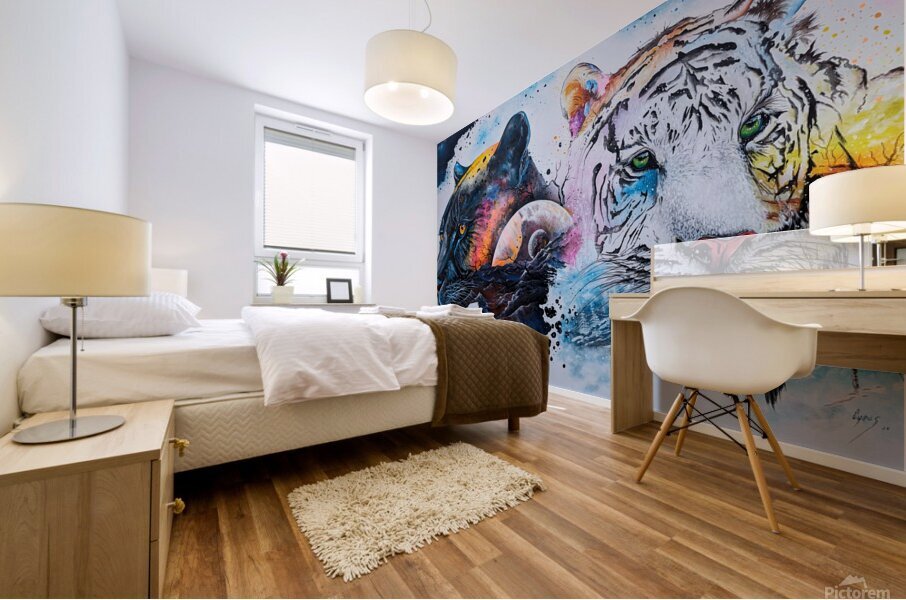Ebony & Ivory Mural print