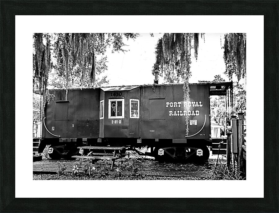 Port Royal Railroad Black And White Picture Frame print