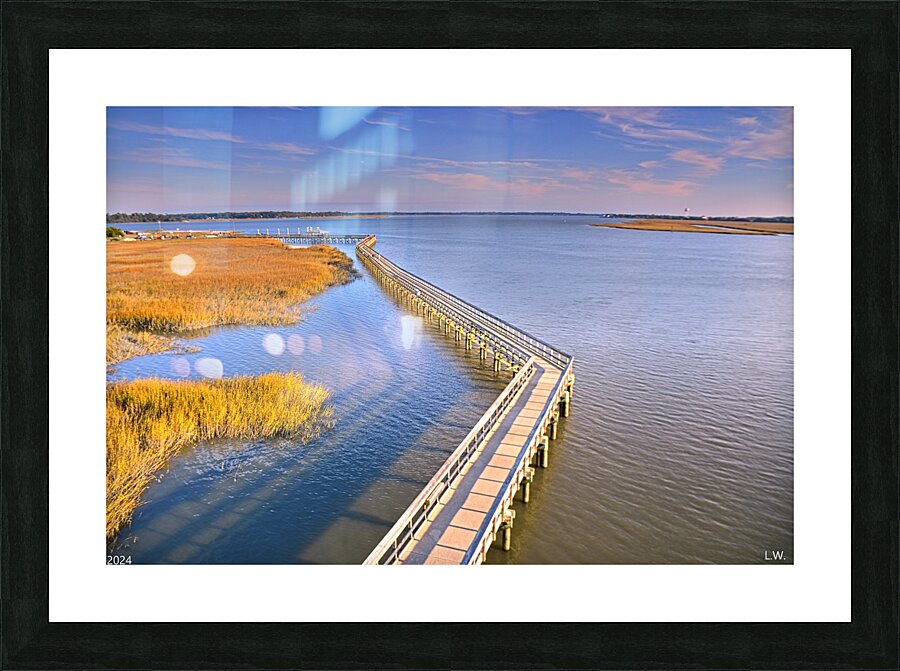Looking Down On Port Royal Sound South Carolina  Picture Frame print