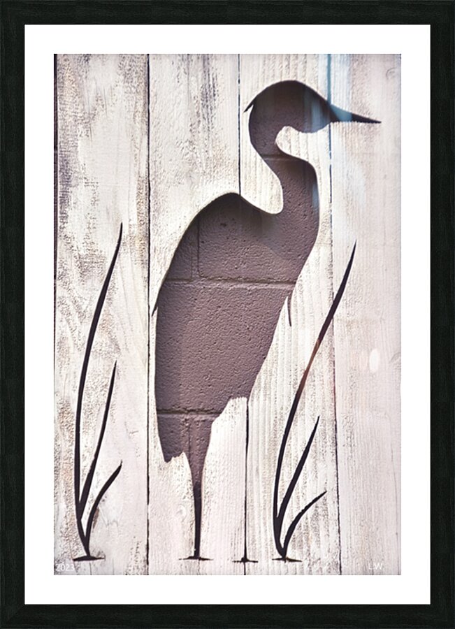 Decorative Egret Picture Frame print
