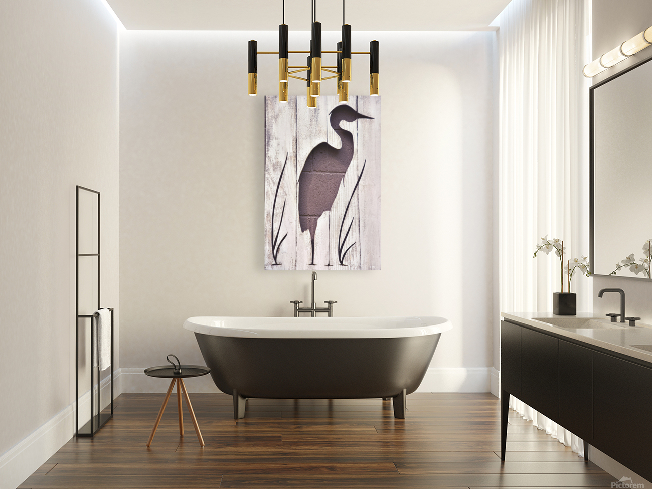 Decorative Egret Reproduction