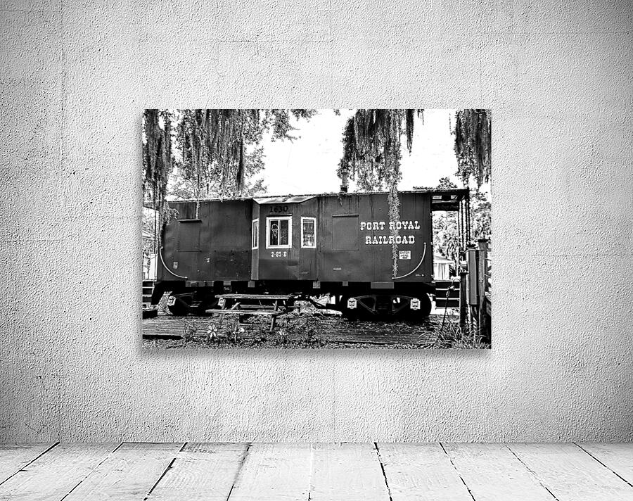Port Royal Railroad Black And White Wall Preview