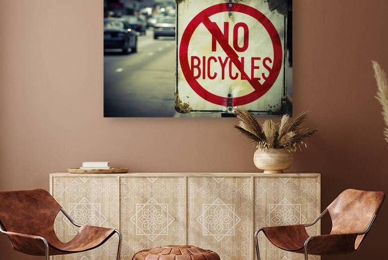 A vivid photo of a road sign with the words No Bi by Aurel Dobre