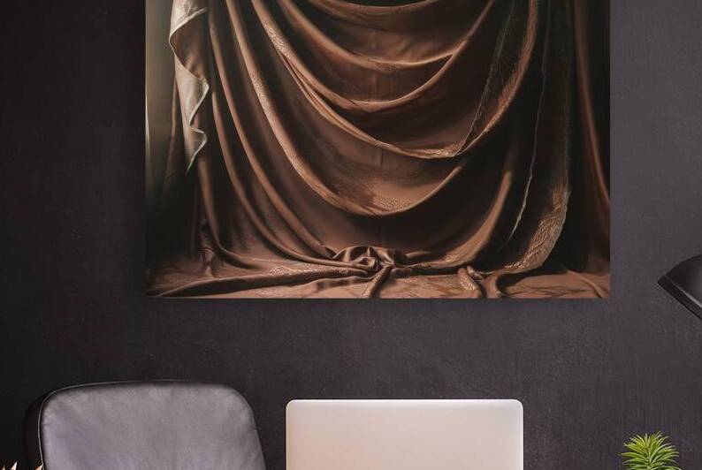 A captivating full frame shot of a brown drape ba by Aurel Dobre