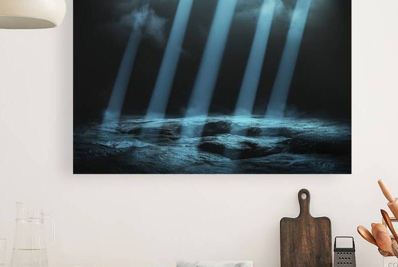 A mystical atmospheric image featuring vertical e by Aurel Dobre